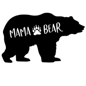 Mama Bear Flowers Motive Tshirt Design Stock Vector (Royalty Free