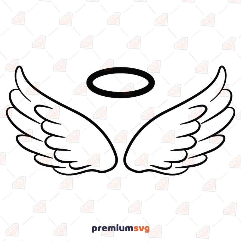 Angel Wings SVG Cut Files, Angel Wings Vector Instant Download