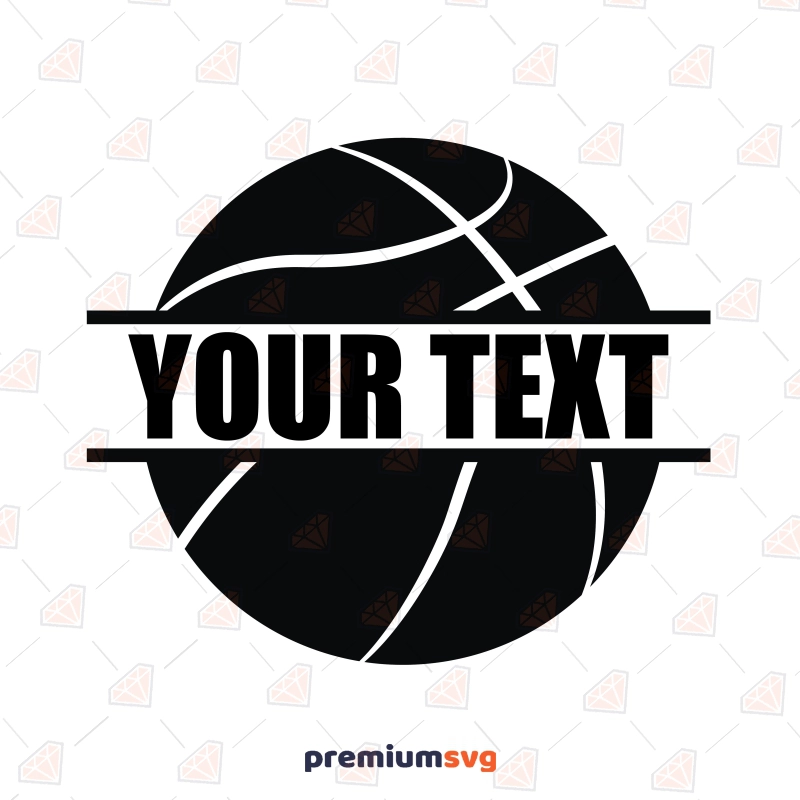 Black Basketball Monogram SVG Cut File, Instant Download