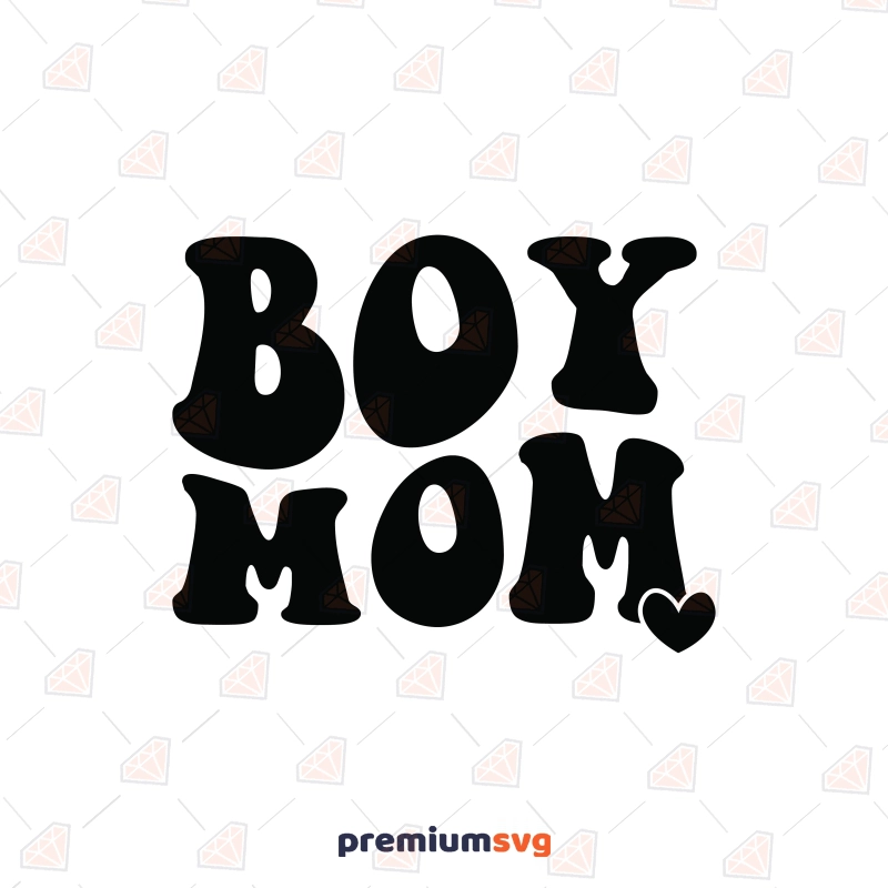 Boy Mom SVG Wavy Mom SVG Svg