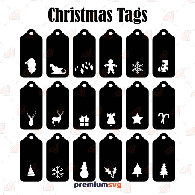 Gift Tags Svg, Gift Label Svg, Gift Tag Template, Gift Tag Bundle