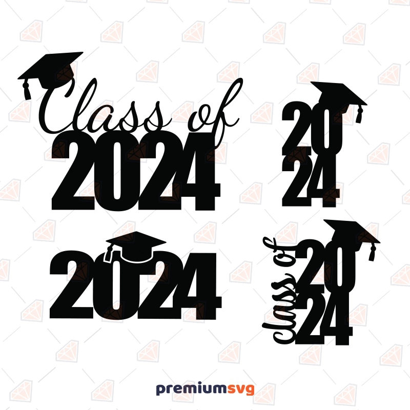 Class of 2024 SVG Bundle, Cut and Clipart Files PremiumSVG