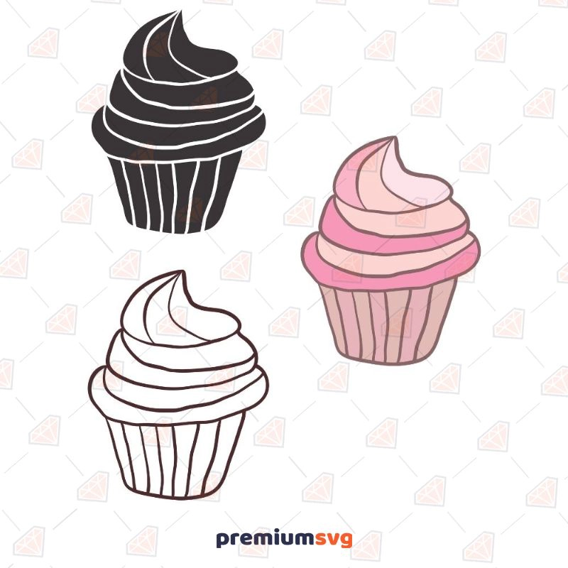 Cupcake Svg Files For Cricut And Silhouette Cameo Premiumsvg
