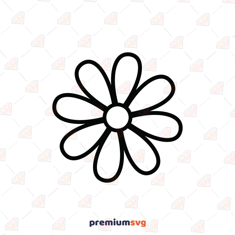 Daisy Outline SVG Daisy SVG Svg