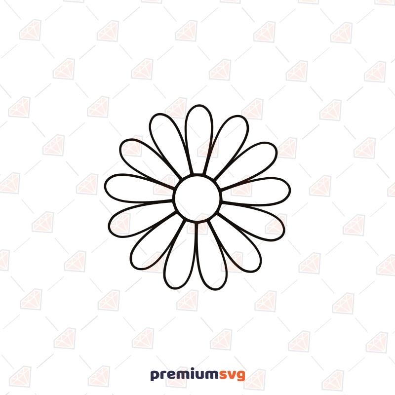 Daisy SVG Outline Daisy SVG Svg