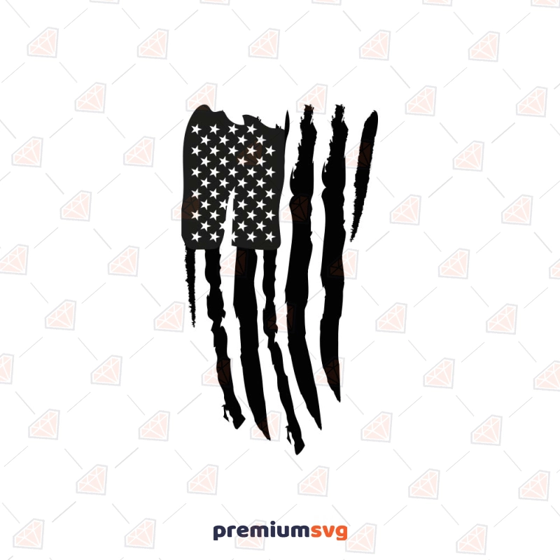Distressed American Flag SVG, Vertical Usa Flag SVG for Cricut | PremiumSVG