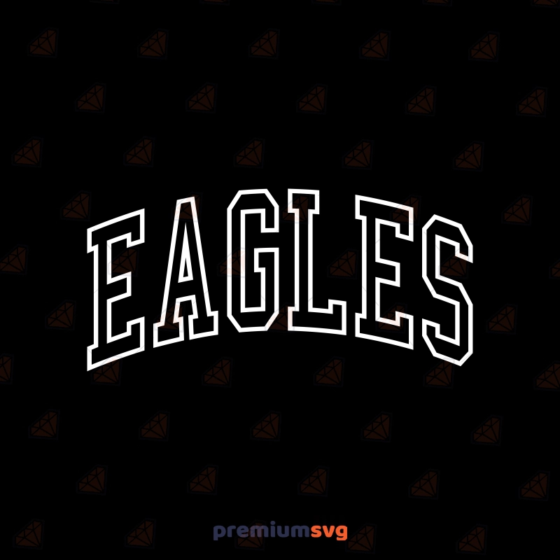 Eagles SVG Varsity Font Football SVG Svg