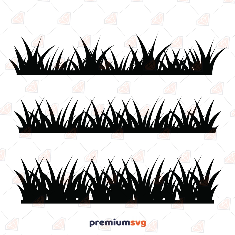 Grass Silhouette SVG Vector Files and Cliparts Drawings Svg