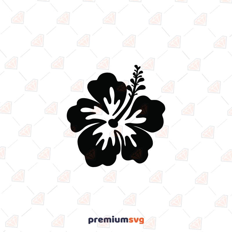 Hibiscus Silhouette SVG Flower SVG Svg