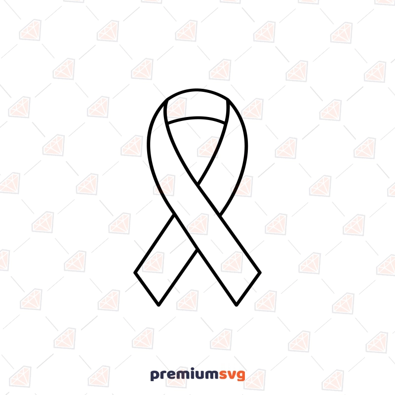 Black Ribbon Cancer SVG Cut File