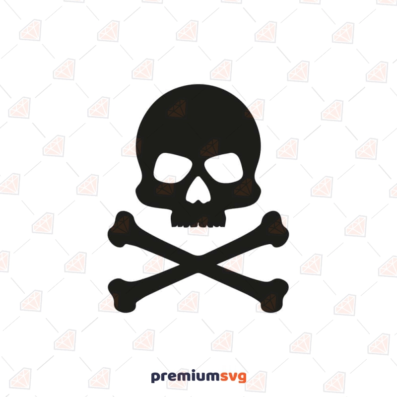 Skull Crossbones Svg Vector Cut file for Cricut, Silhouette, Pdf Png Eps  Dxf, Decal, Sticker, Vinyl, Pin