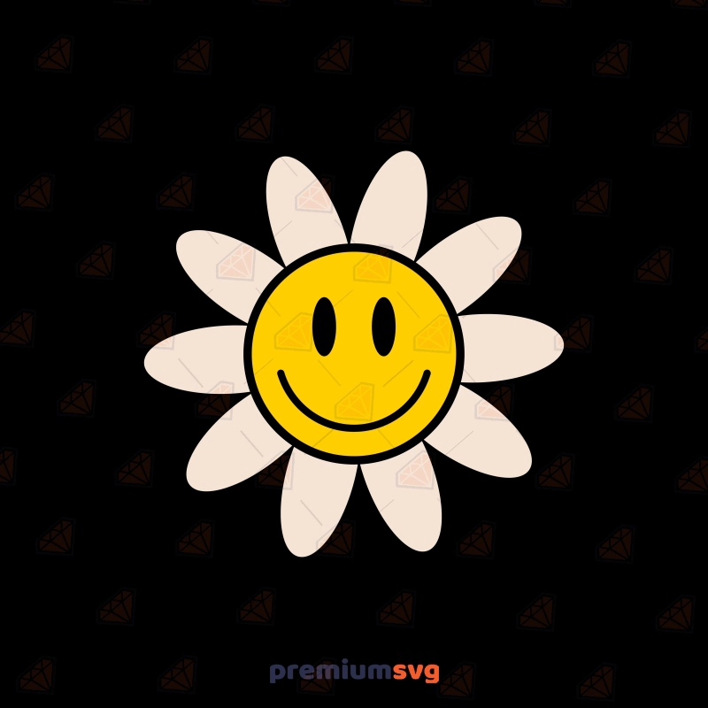 Smiley Face Daisy SVG Daisy SVG Svg