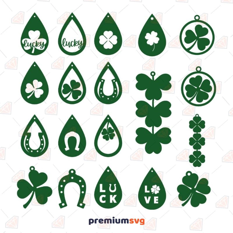 St patricks day earrings Royalty Free Vector Image
