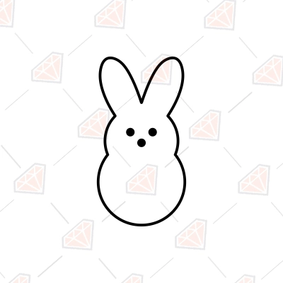 Simple Peep Outline SVG for Cricut, Easter SVG | PremiumSVG