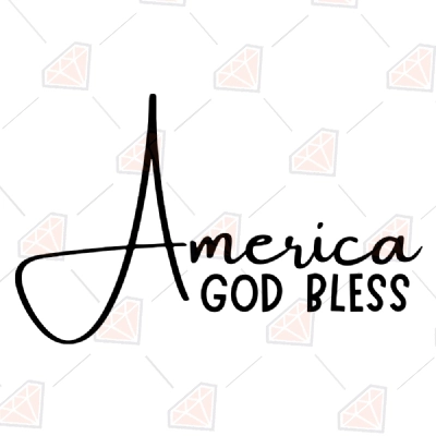 America God Bless SVG Design | Cricut Files | PremiumSVG