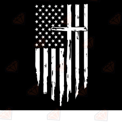 American Cross Flag SVG | Independence Day SVG Vector File | PremiumSVG