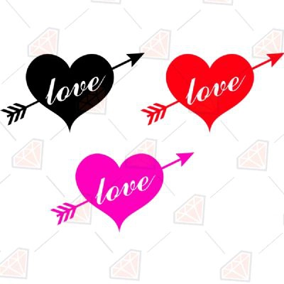 Arrow Hearts with Love SVG Design Bundle | PremiumSVG