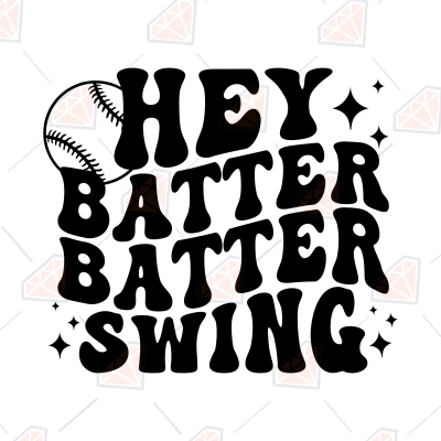 Hey Batter Batter Swing SVG, Baseball Shirt Design | PremiumSVG