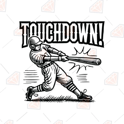 Baseball Touchdown Svg Baseball Svg Premiumsvg