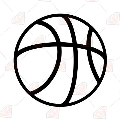 Basketball Outline SVG Design | PremiumSVG