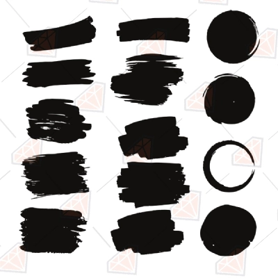 Black Brush Strokes SVG, Paint Strokes SVG Cut Files