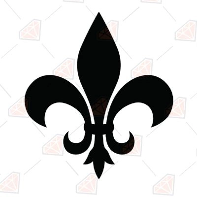 Black Fleur De Lis Svg Clipart Vector File 