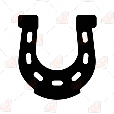 Black Horse Shoe SVG Cut Files, Instant Download | PremiumSVG