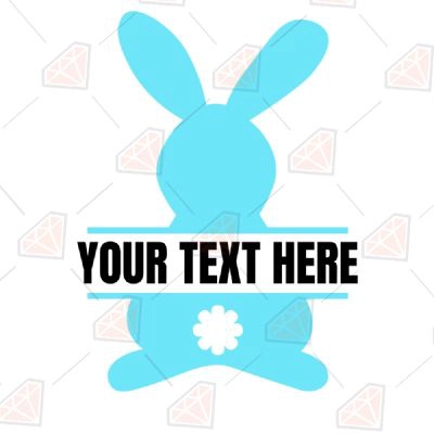 Bunny, Rabbit Split Text Frame, Easter, Farm Free Svg File - SVG Heart