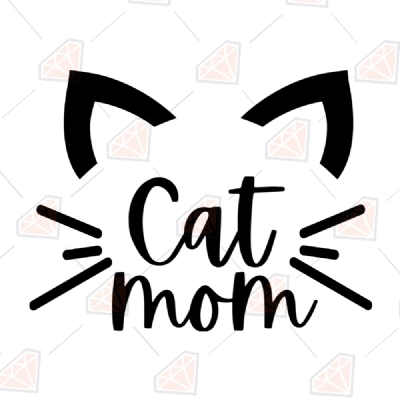 Cat Mom SVG Cut Files, Cat Lover Cricut Files | PremiumSVG