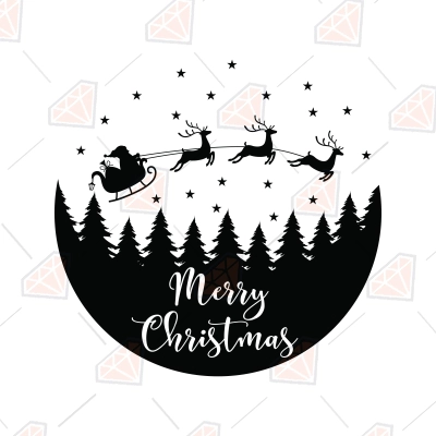 Christmas Scene SVG, Merry Christmas SVG | PremiumSVG