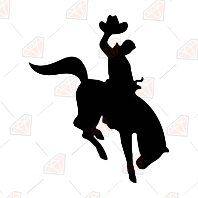 Cowboy Riding Horse SVG, Cowboy Riding Horse Clipart Files | PremiumSVG