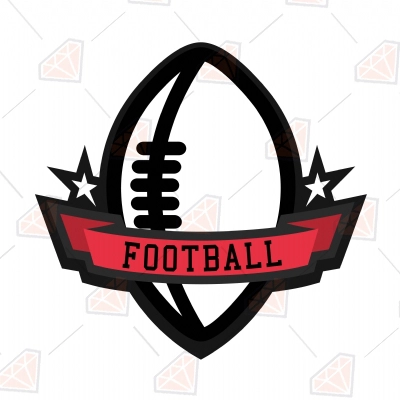 Football Ball with Star SVG Cut File, Instant Download | PremiumSVG