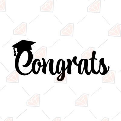 Graduation Cake Topper SVG, Congrats SVG | PremiumSVG