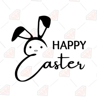 Happy Easter Bunny Svg | PremiumSVG