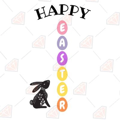 Happy Easter Truck SVG, Easter Bunny Truck SVG