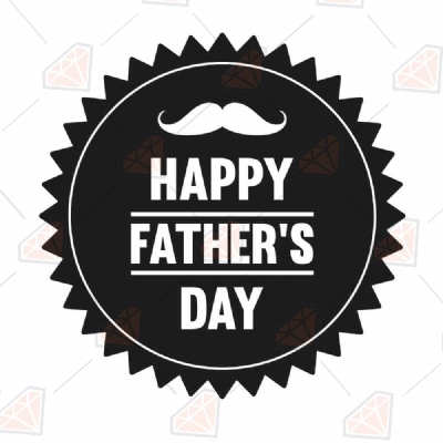 Happy Father's Day Template Svg Cut File & Clipart 