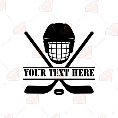 Hockey Monogram SVG, Hockey Sticks and Helmet SVG | PremiumSVG