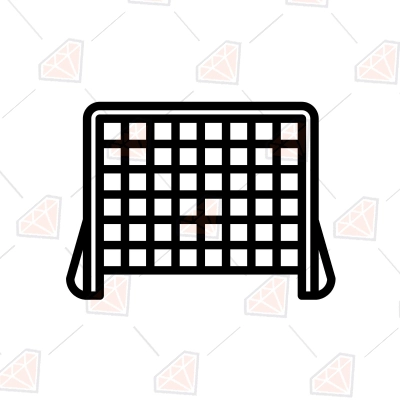 Hockey Net Silhouette Svg Cut File, Instant Download 