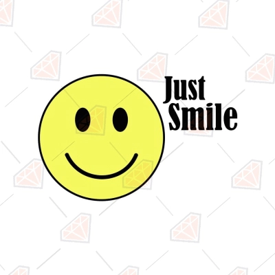 Just Smile SVG Cut File, Smile Face SVG | PremiumSVG