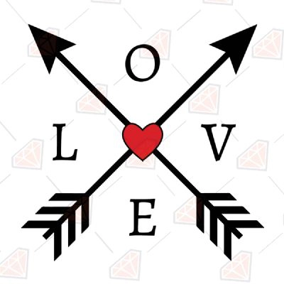 Love Arrow With Heart Svg Vector Cutting File | PremiumSVG