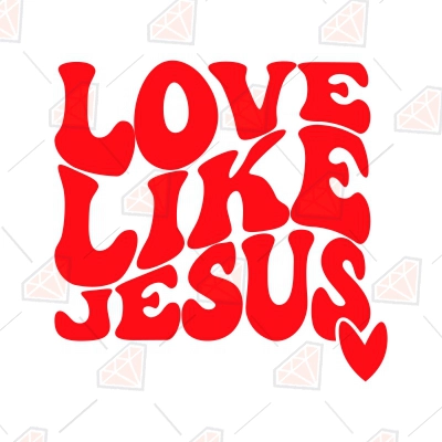 Love Like Jesus SVG, Retro Christian Shirt SVG Design | PremiumSVG