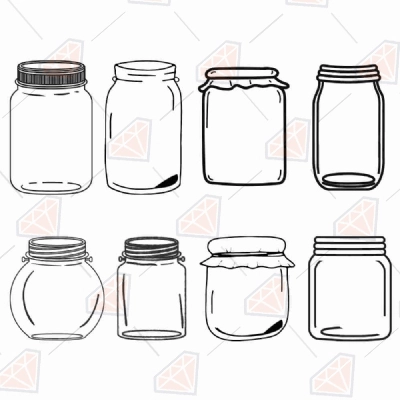 Mason Jar SVG Design Bundle | PremiumSVG