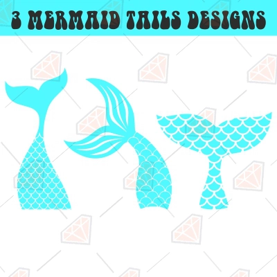 Mermaid Tail SVG Files for Cricut, Mermaid SVG Cut File | PremiumSVG