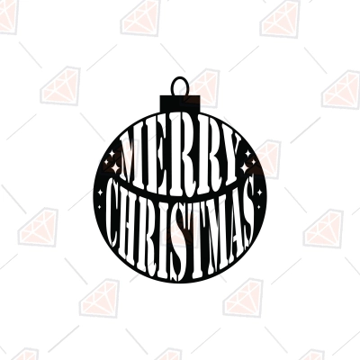 Merry Christmas Circle Ornament SVG Cutting File | PremiumSVG