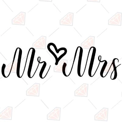 Mr Mrs Svg Cut File Mr And Mrs Vector Svg Premiumsvg