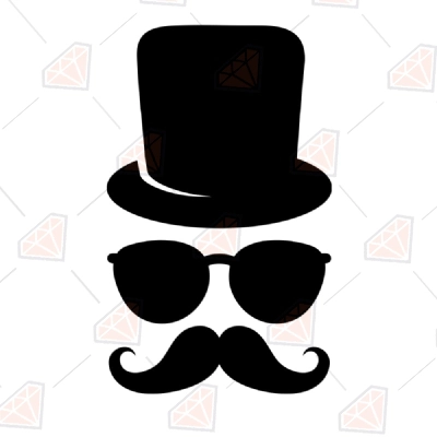 Mustache Sunglasses SVG Cut File, Instant Download | PremiumSVG