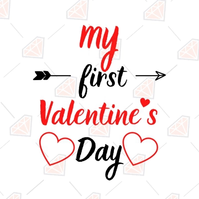 My First Valentines Day SVG, Baby Onesie SVG Design