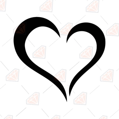 Hand Drawn Heart Ribbon Stroke PNG & SVG Design For T-Shirts