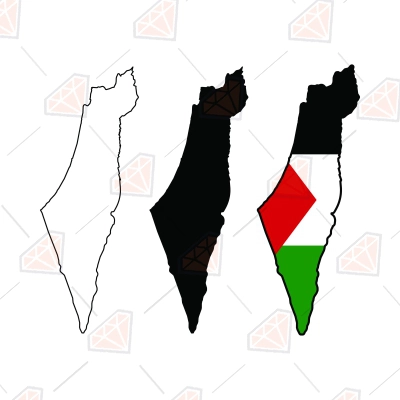 Palestine Map SVG Bundle, Palestine Map SVG Files for Cricut | PremiumSVG