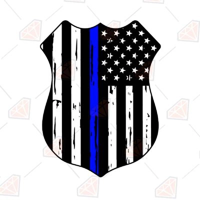 Distressed Police Badge SVG File & Design | PremiumSVG